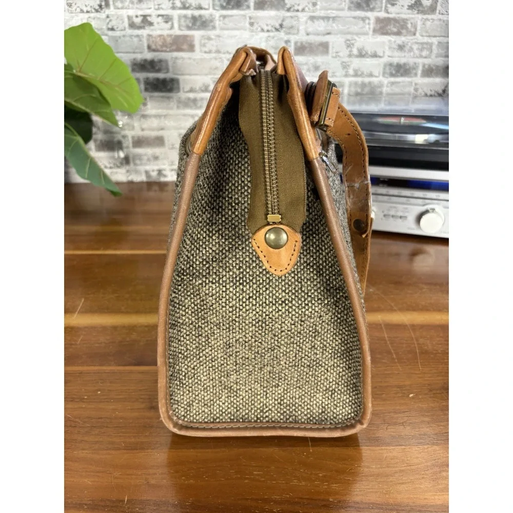 Vintage Hartmann⭐️Weekender Luggage Carry On Bag Tweed Leather⭐️IGC 17